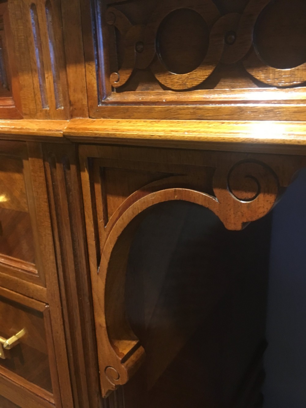 Walnut dressing table  View V