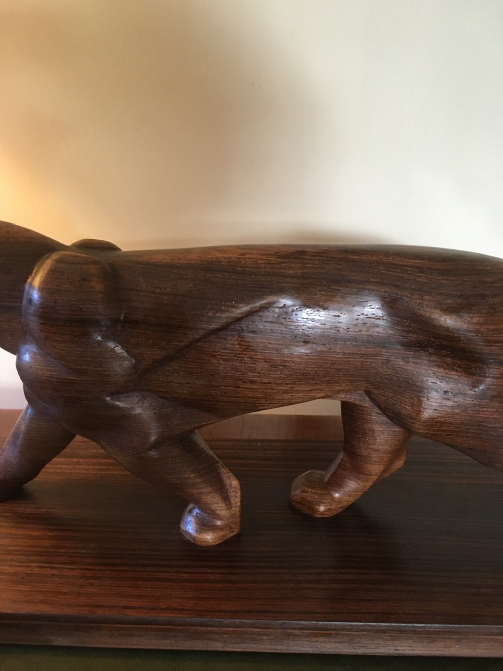 Art Deco carved sculpture of a panther  View IV