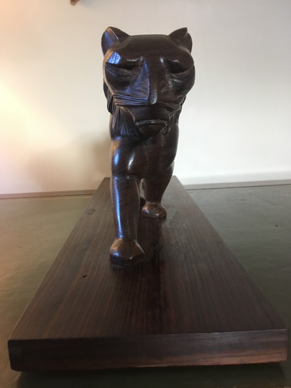 Art Deco carved sculpture of a panther  View VI