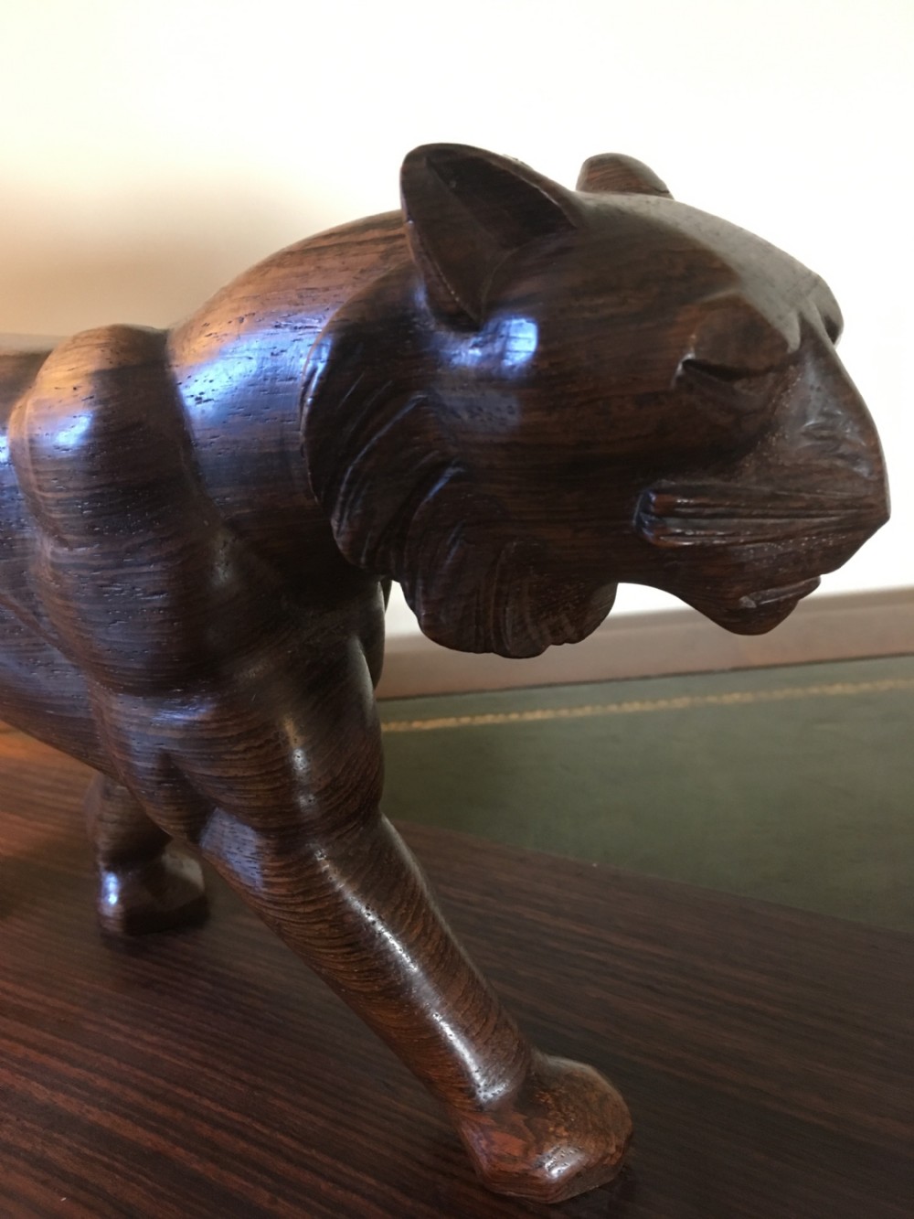 Art Deco carved sculpture of a panther  View VIII