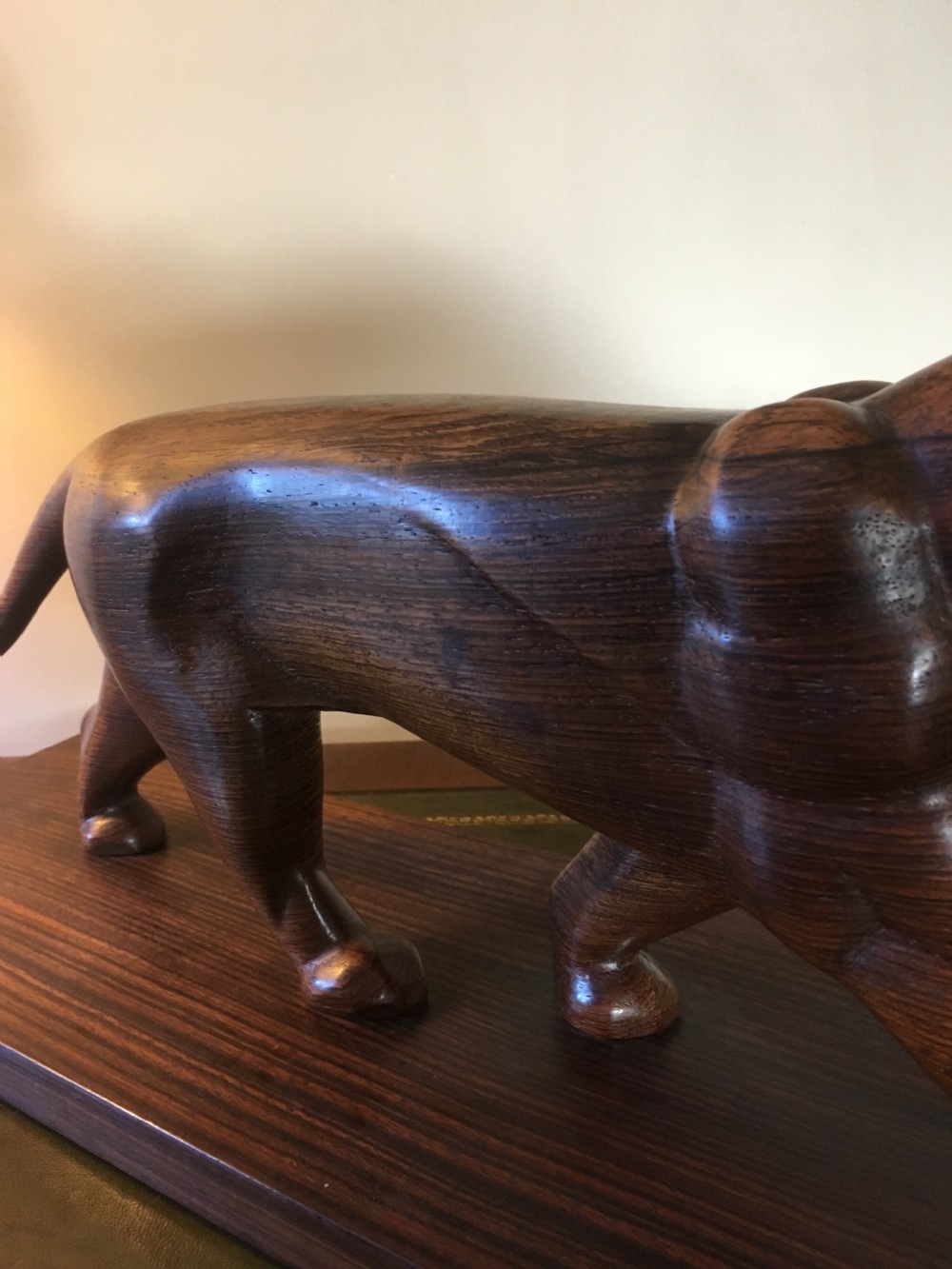 Art Deco carved sculpture of a panther  View IX