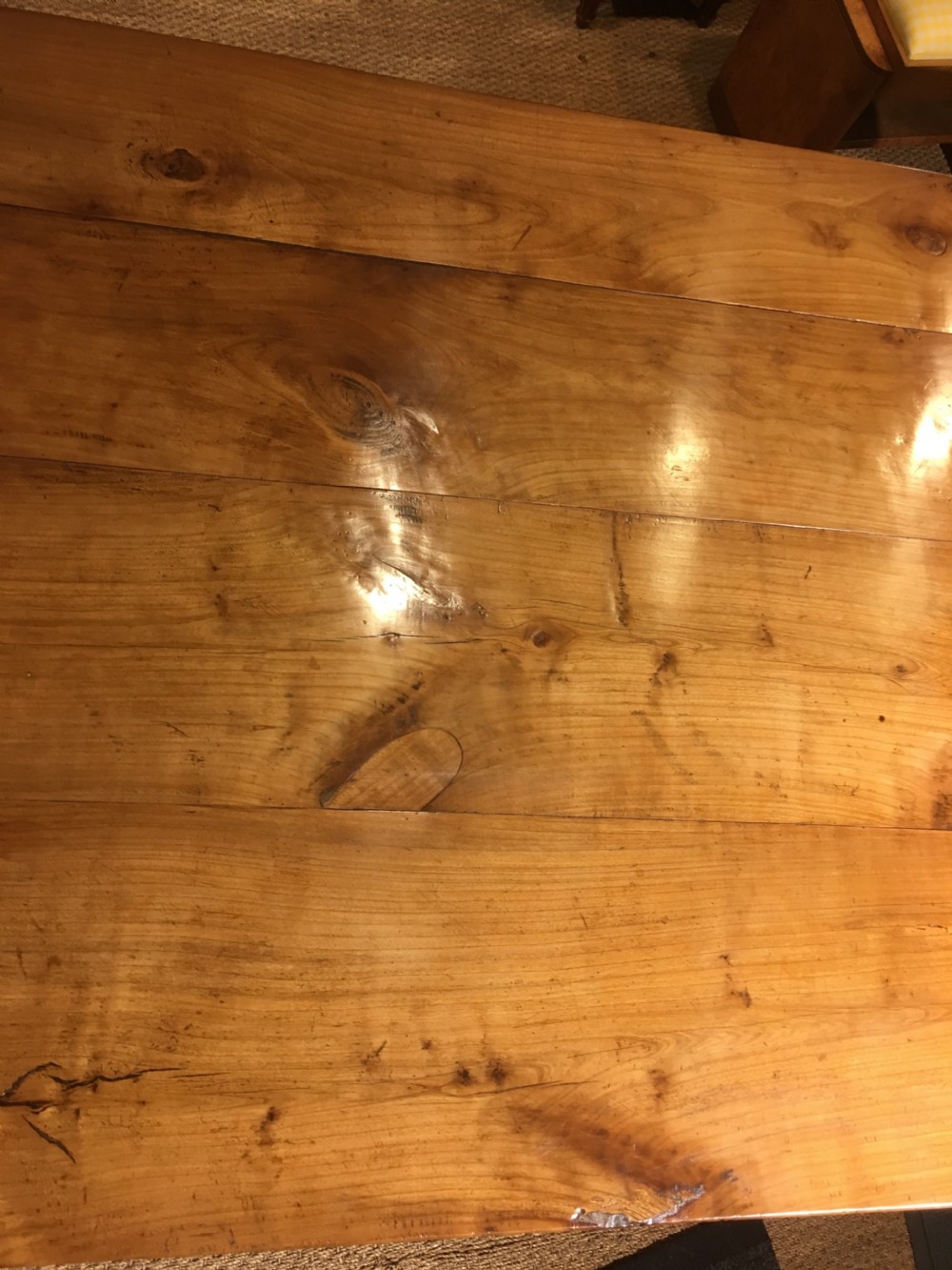 Long and wide cherrywood farmhouse table  View VI