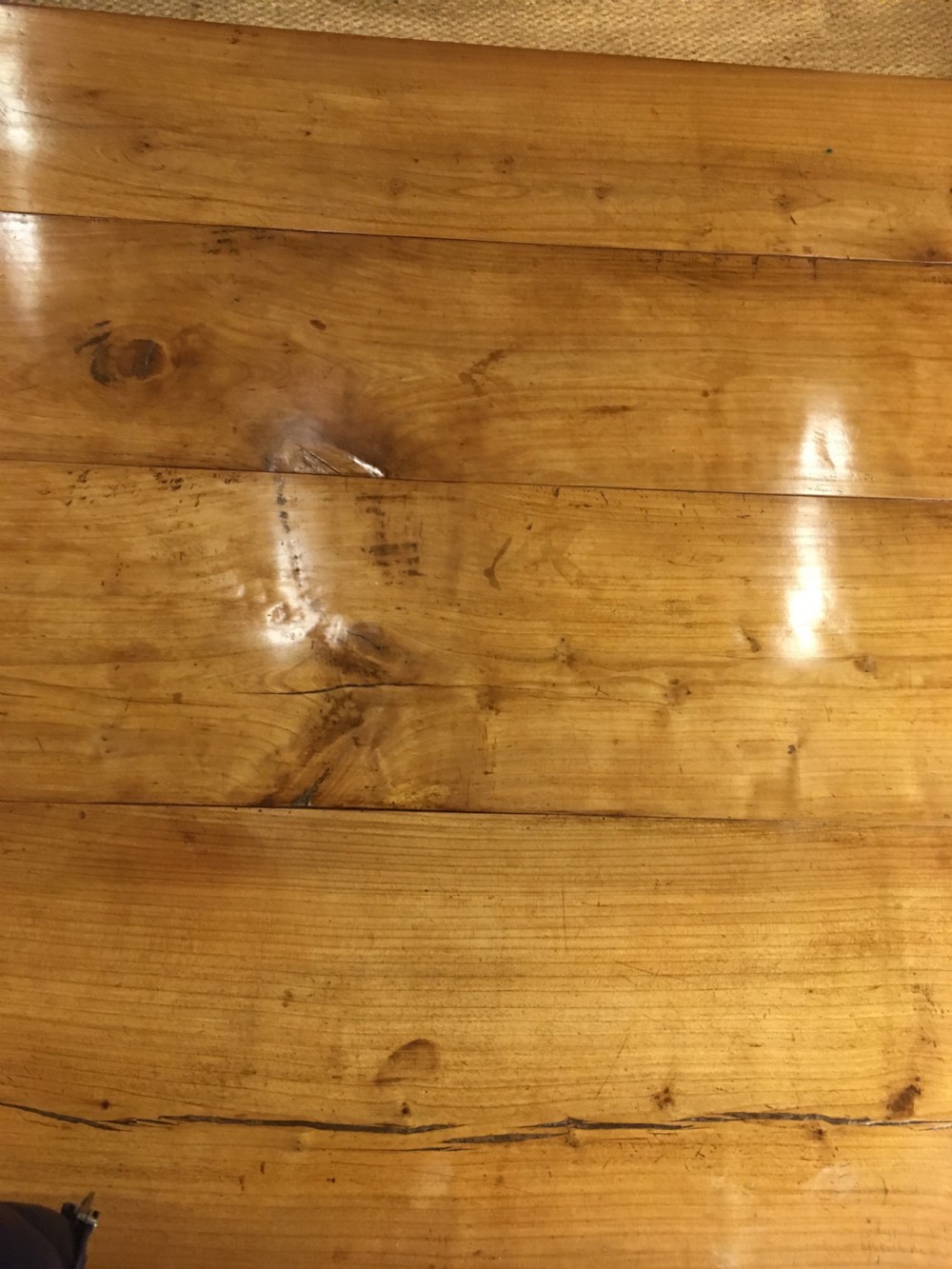 Long and wide cherrywood farmhouse table  View VII