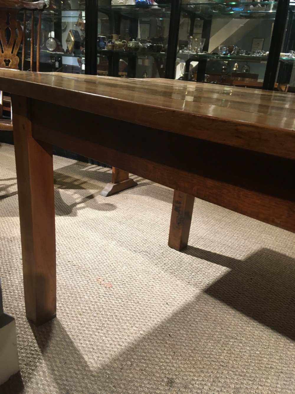 Long and wide cherrywood farmhouse table  View XI