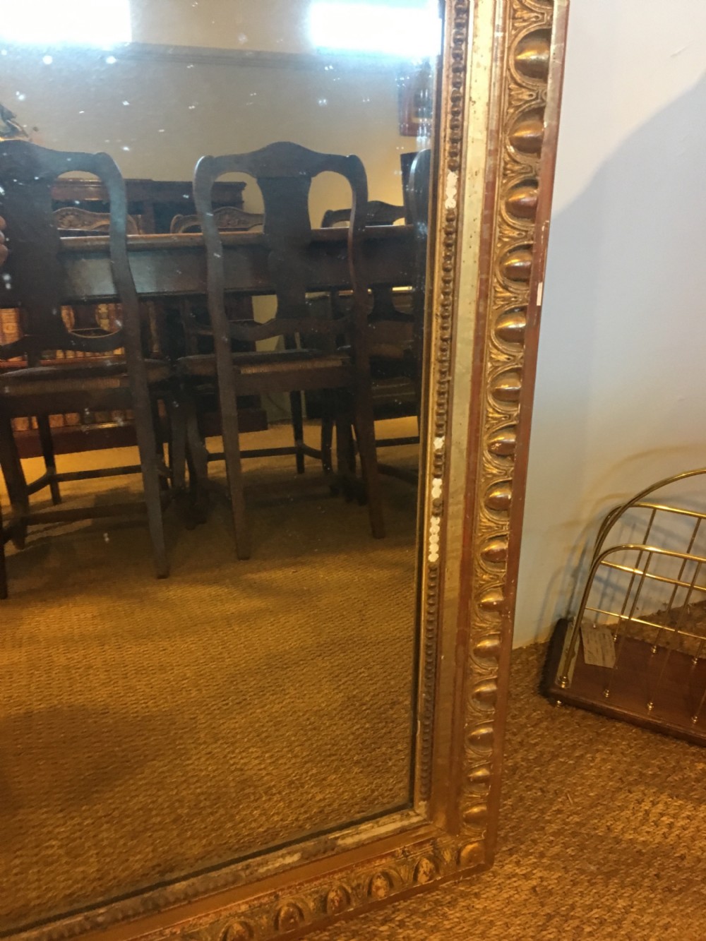 19th century gilt mirror  View V