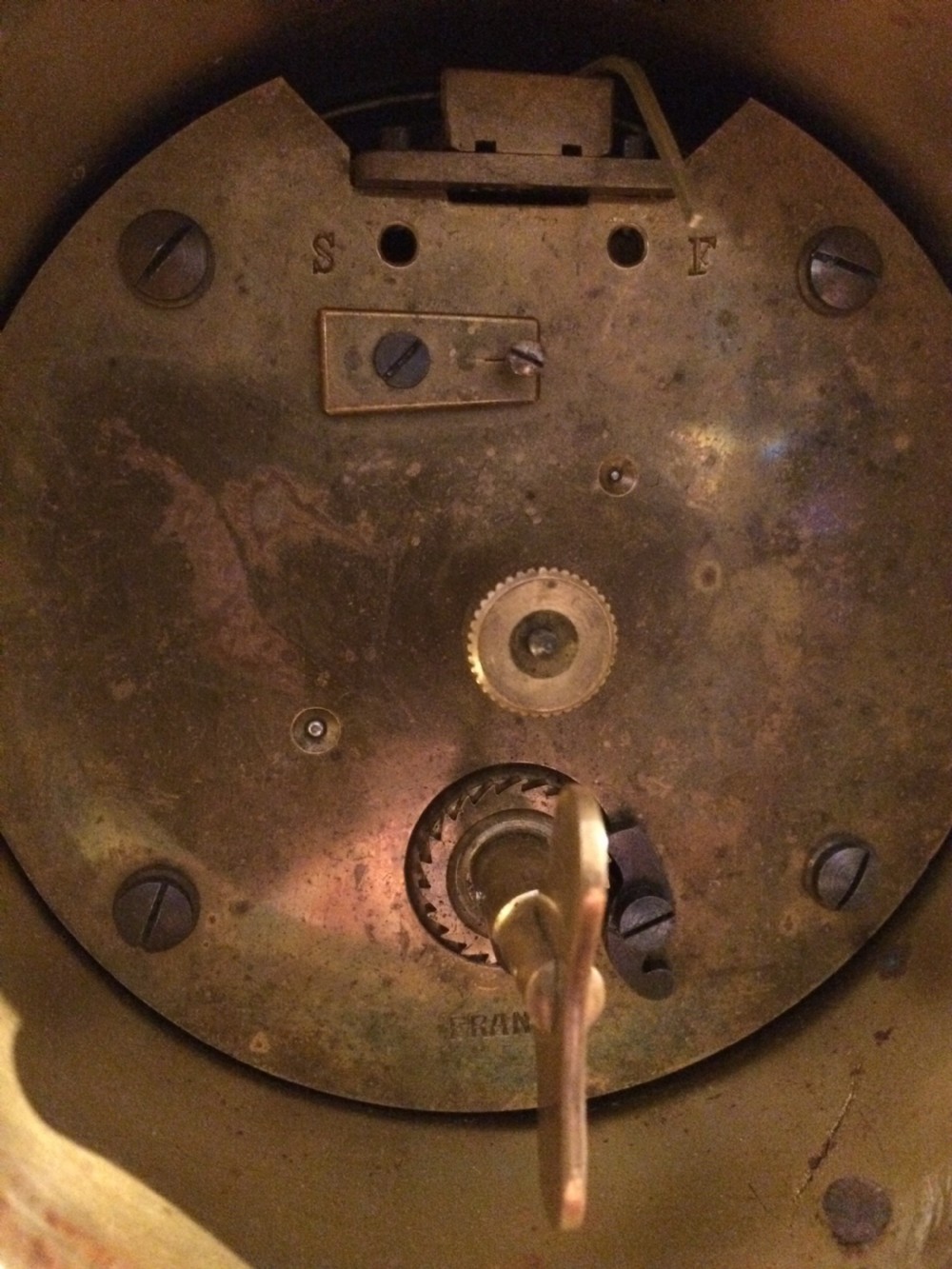 EDWARDIAN OAK MANTEL CLOCK  View III