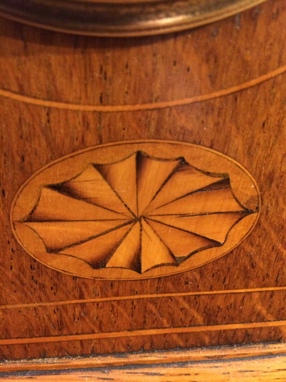 EDWARDIAN OAK MANTEL CLOCK  View IV