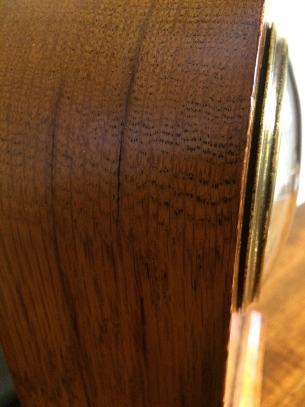 EDWARDIAN OAK MANTEL CLOCK  View V