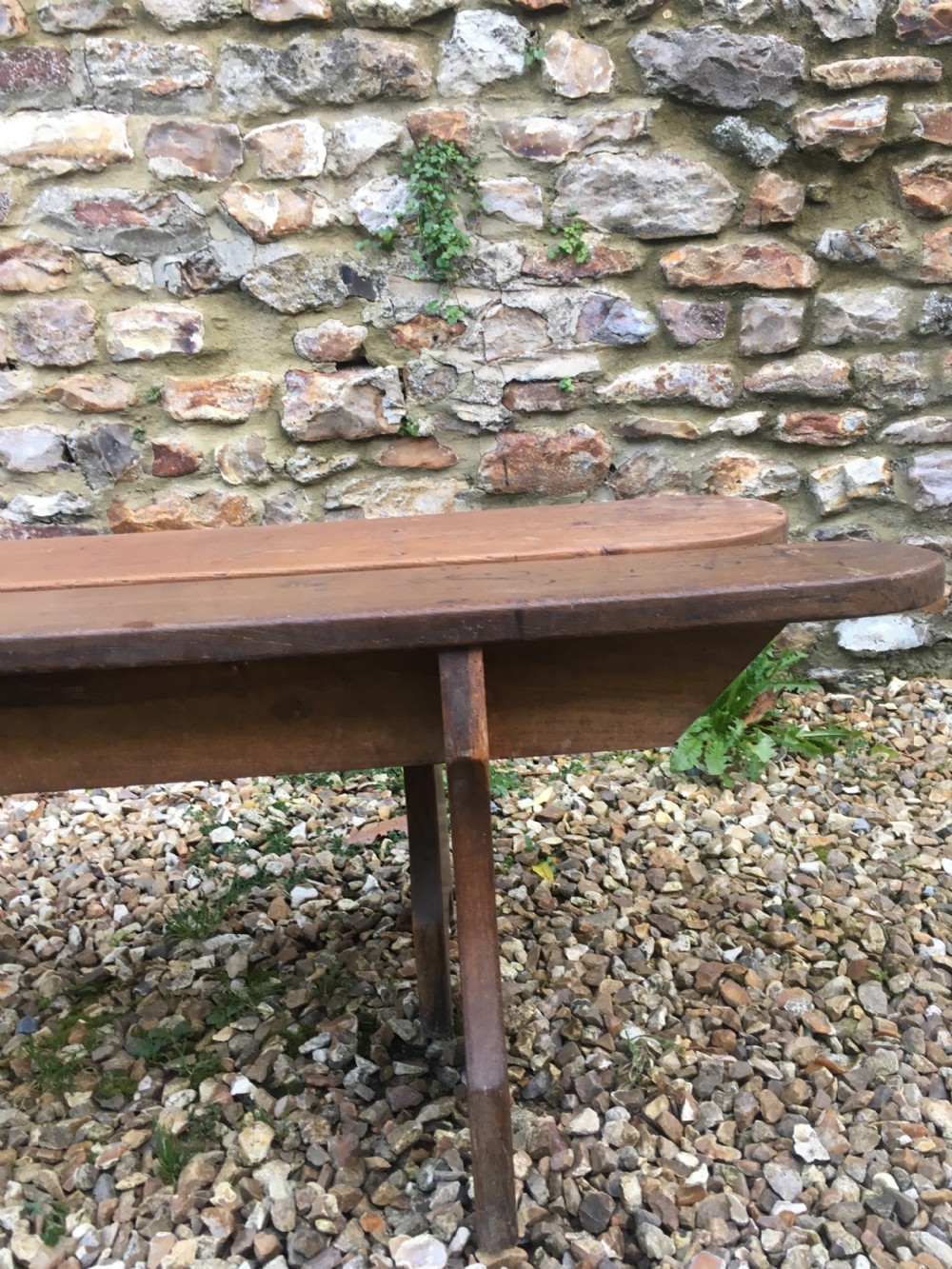 Long pair of oak benches  View VI