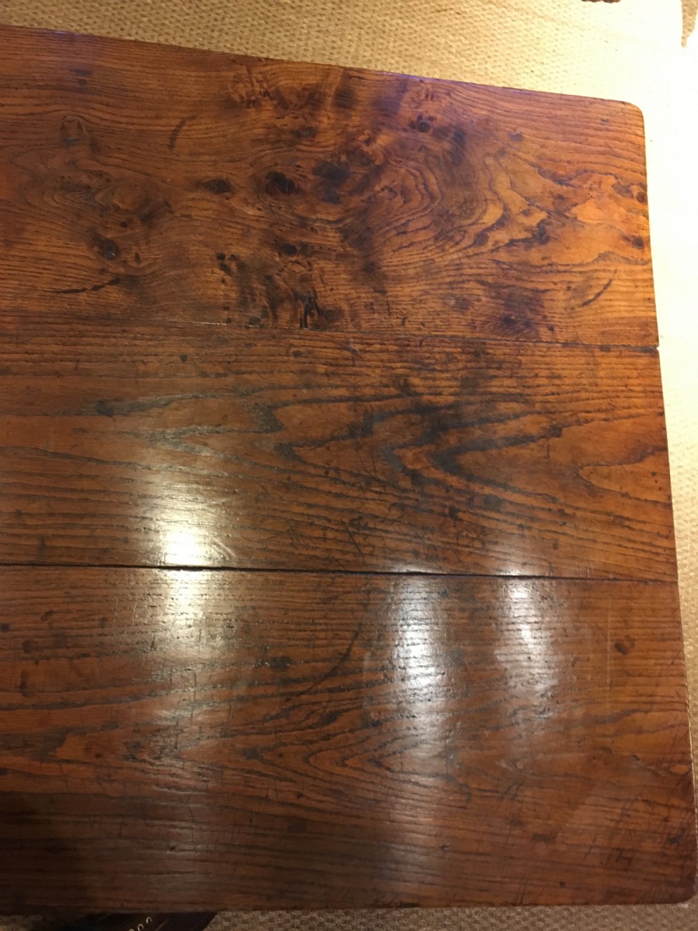 Oak farmhouse table / kitchen table / dining table  View IV