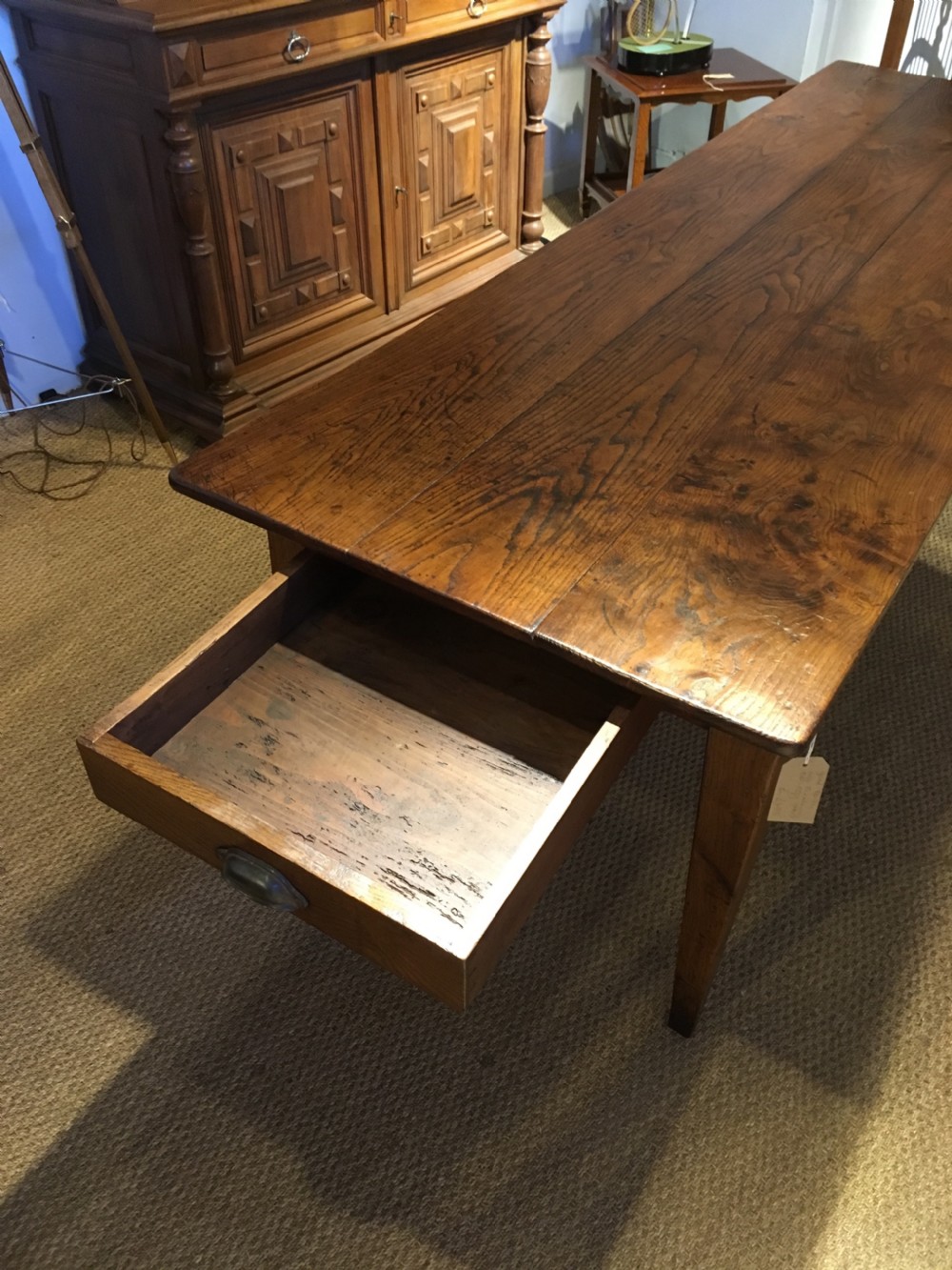 Oak farmhouse table / kitchen table / dining table  View V