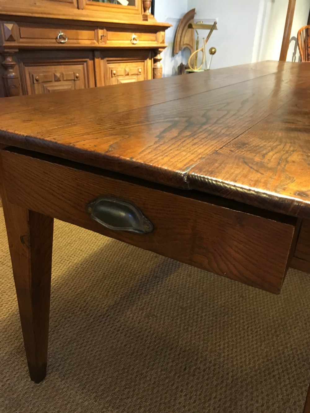 Oak farmhouse table / kitchen table / dining table  View VI