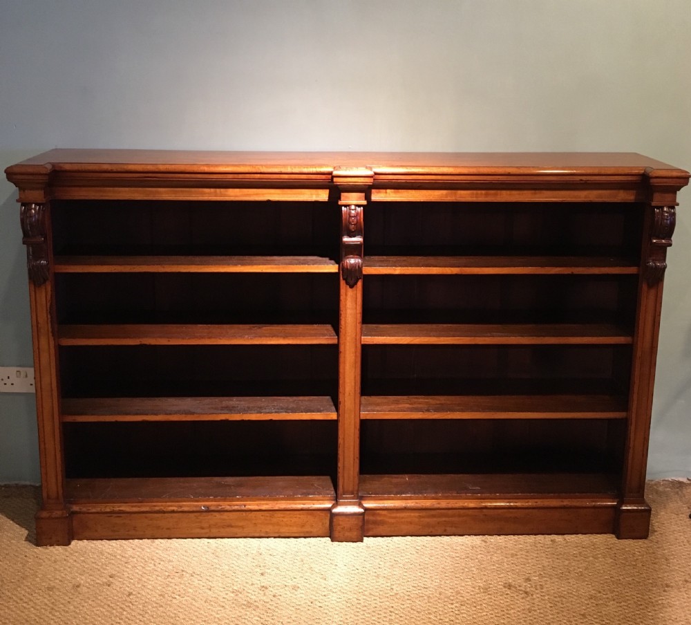 Victorian mahogany open bookcase 