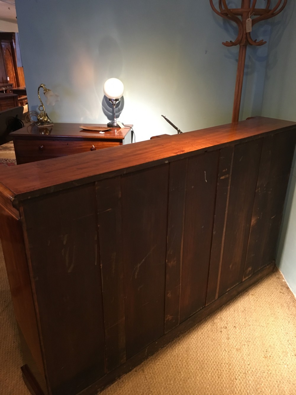 Victorian mahogany open bookcase  View VIII