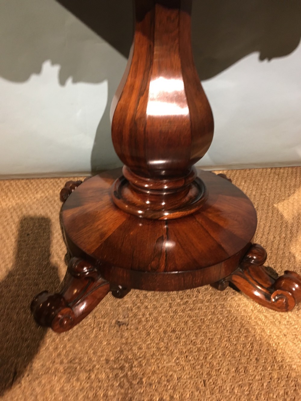 19th century rosewood card table  View III