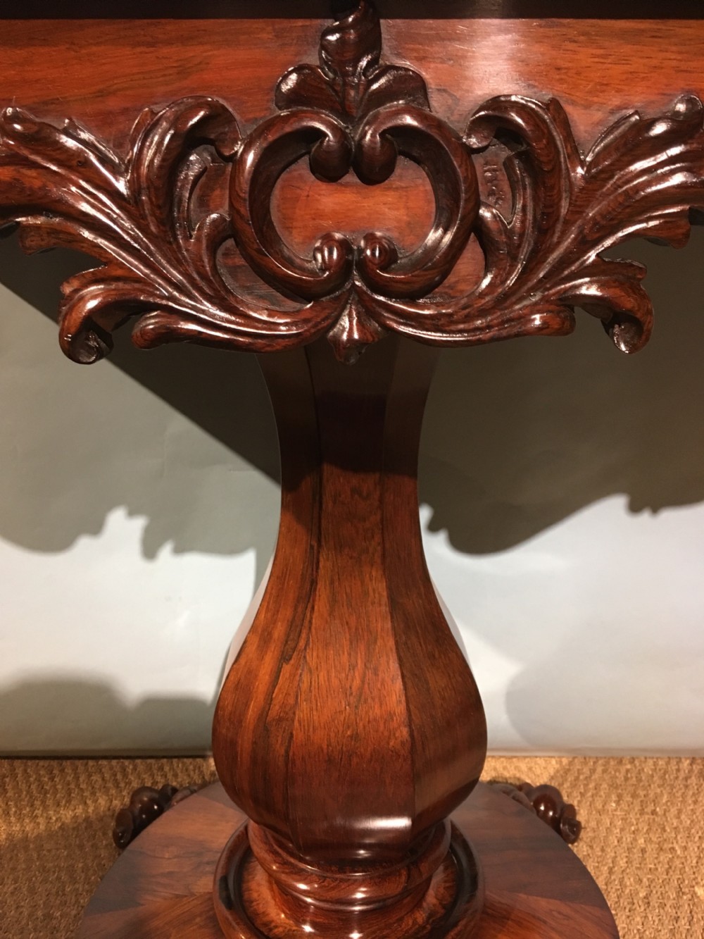 19th century rosewood card table  View IV