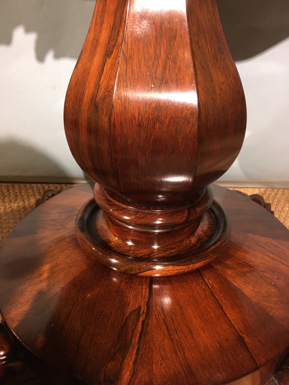 19th century rosewood card table  View V