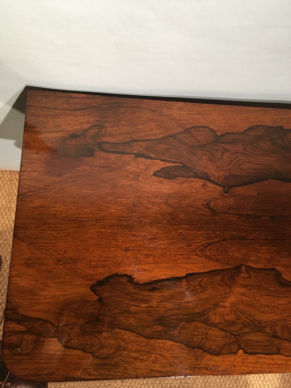 19th century rosewood card table  View VI