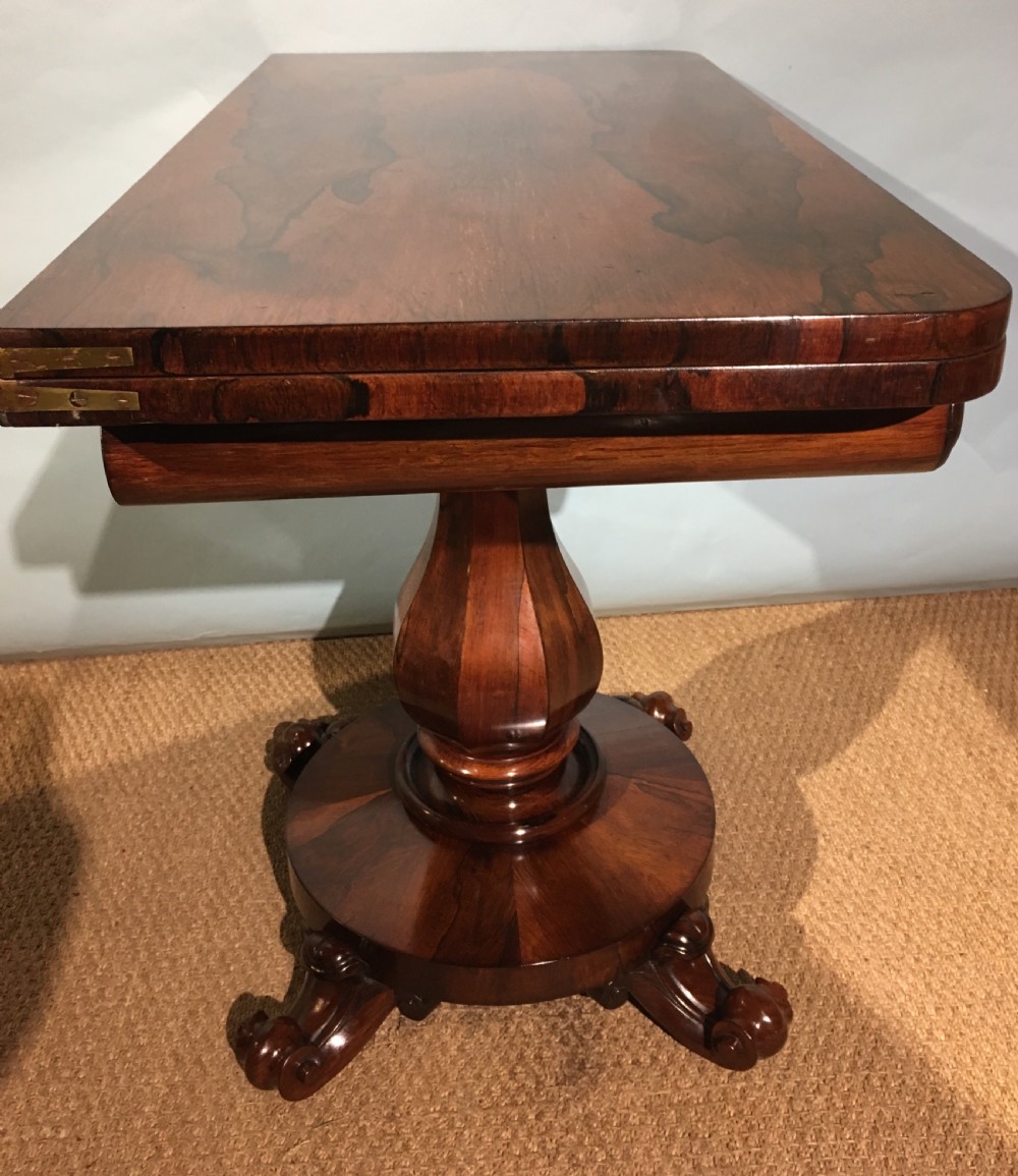 19th century rosewood card table  View X
