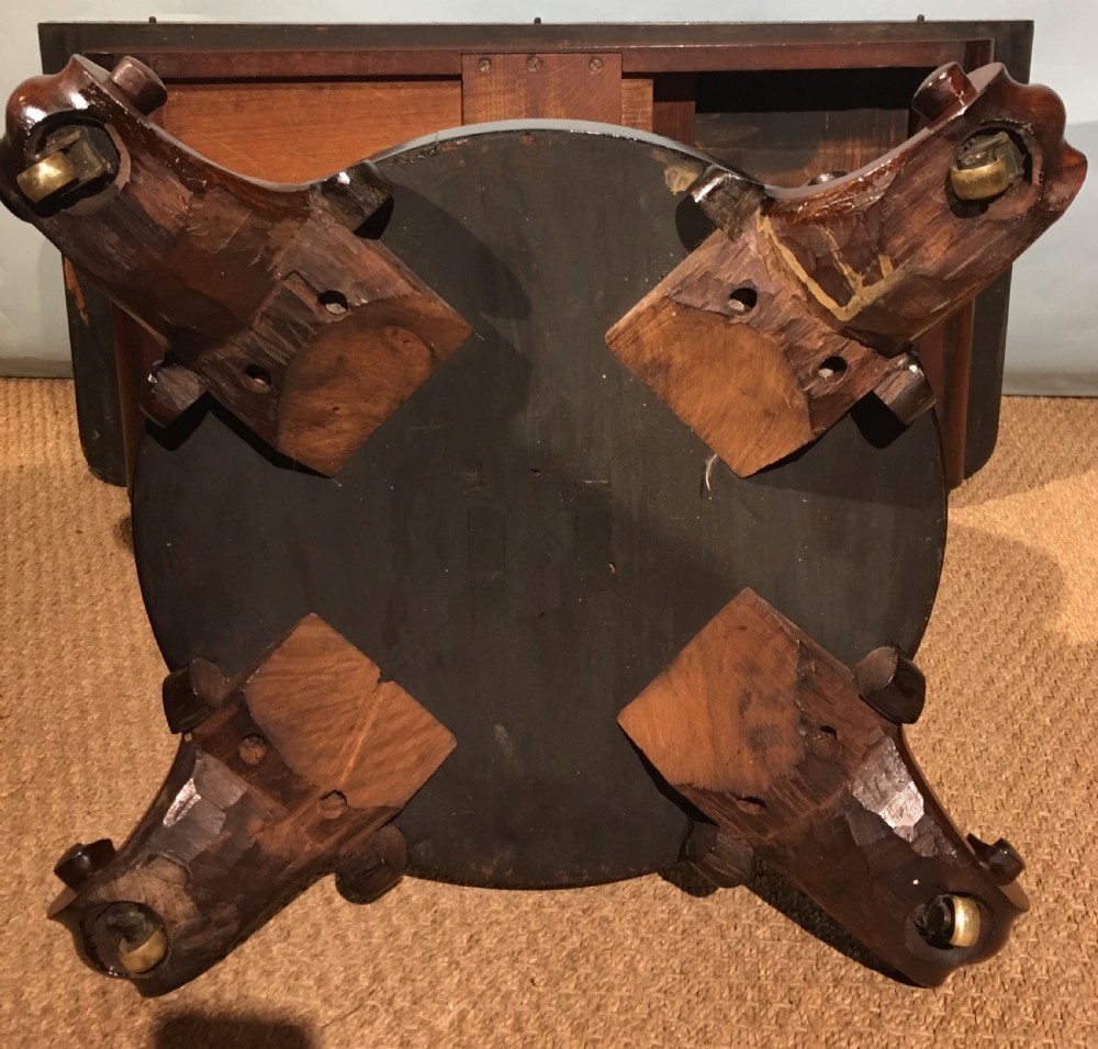19th century rosewood card table  View XII