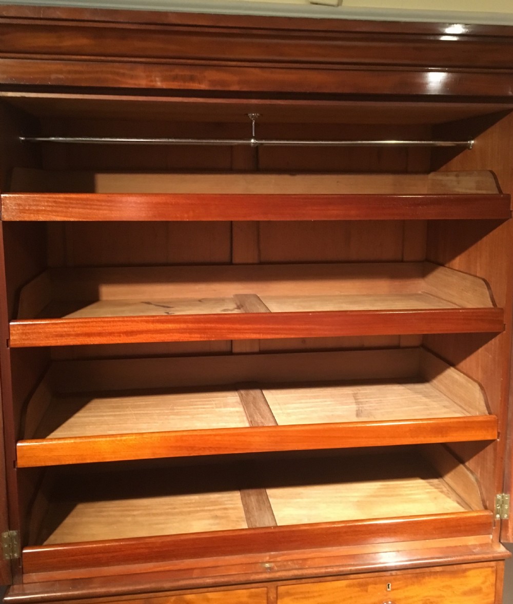 Victorian mahogany linen press  View III