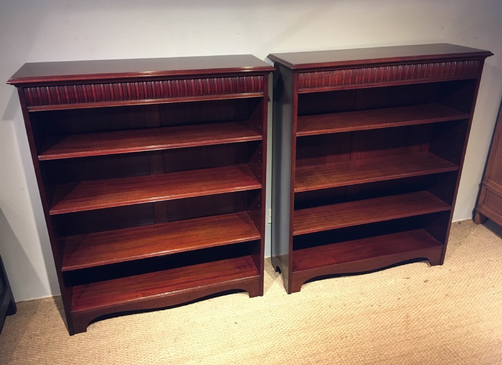 Pair of mahogany bookcases 