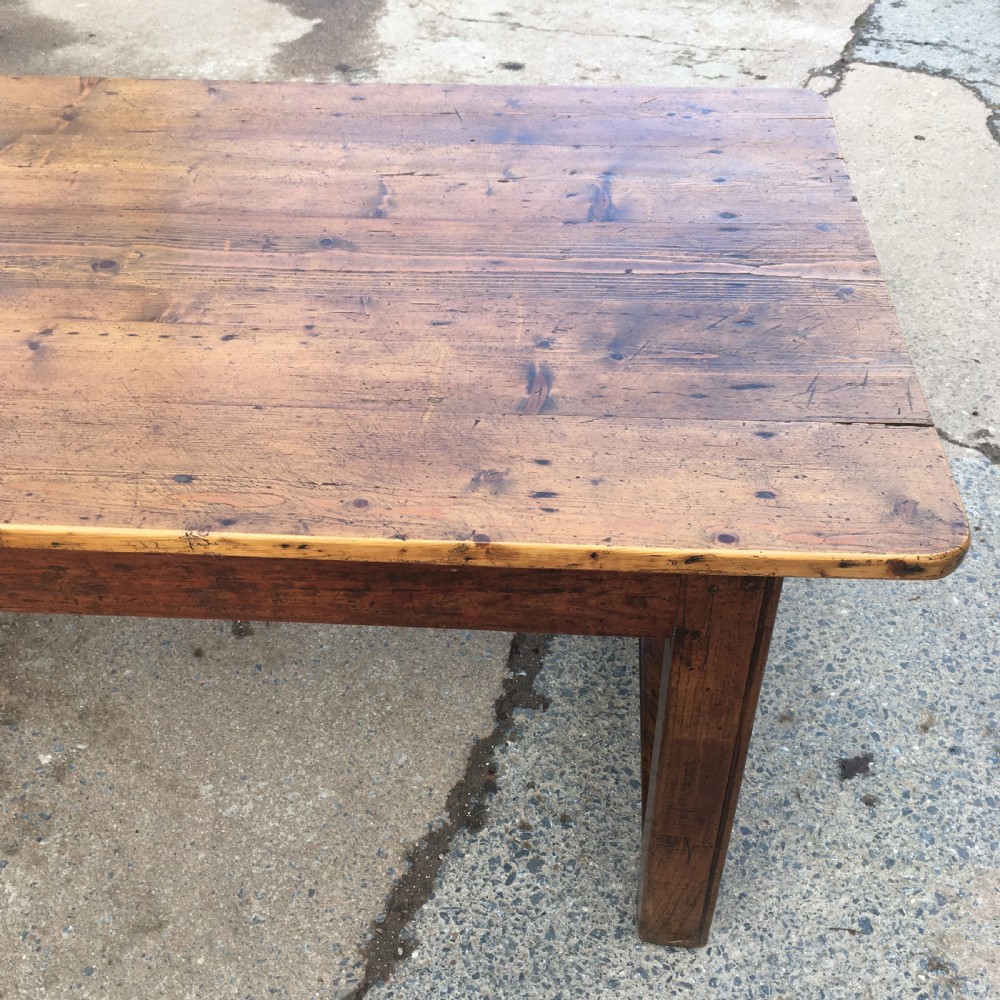 Very large pine topped farmhouse table  View II