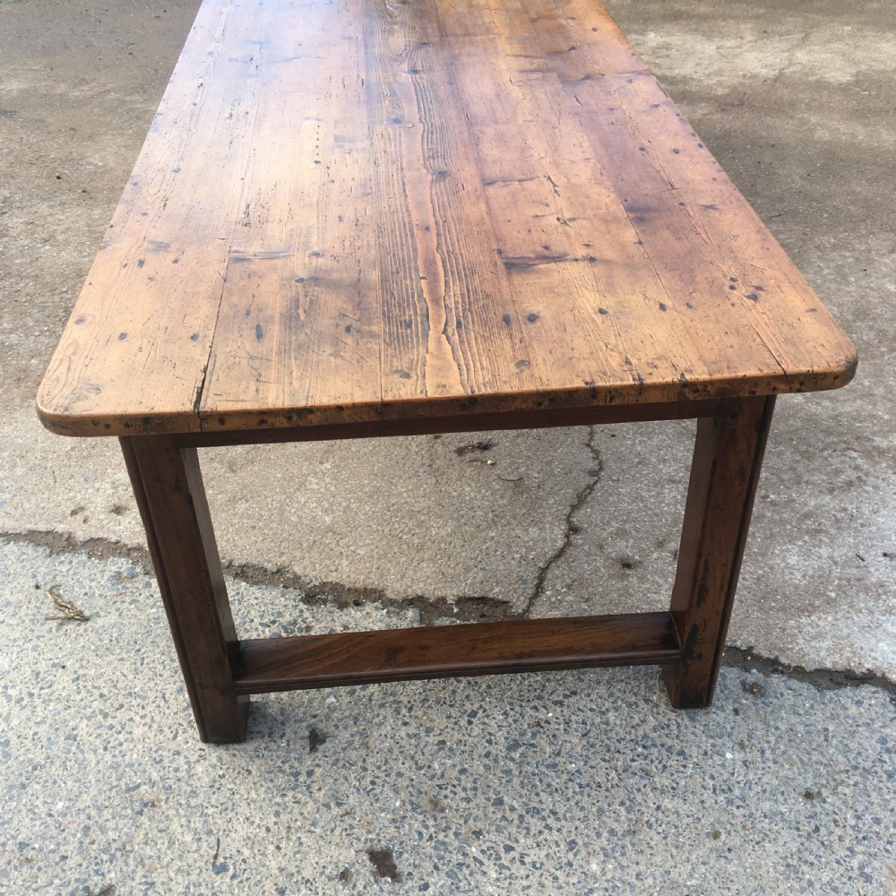 Very large pine topped farmhouse table  View III