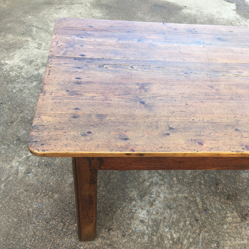 Very large pine topped farmhouse table  View IV