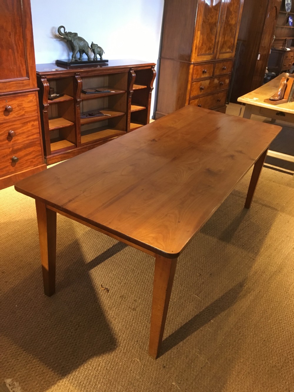 Late 19th century cherrywood farmhouse table 