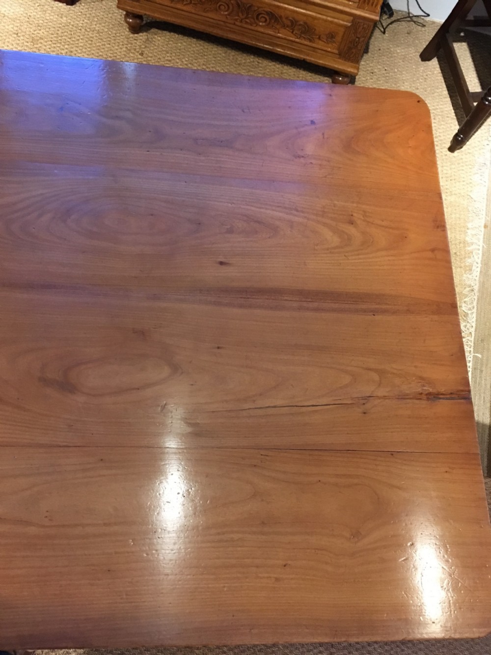 Late 19th century cherrywood farmhouse table  View III