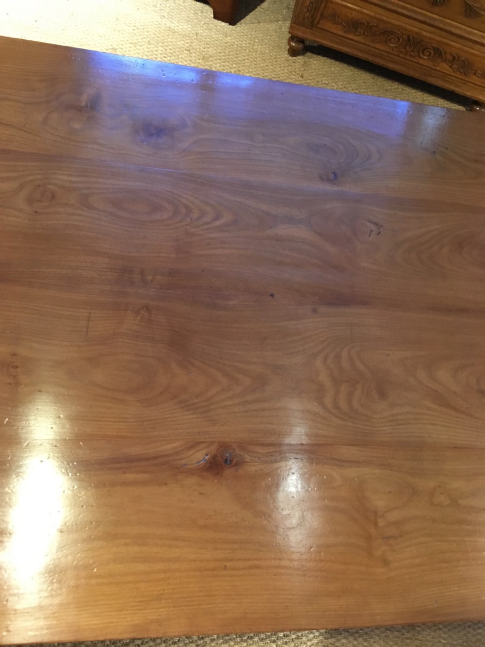 Late 19th century cherrywood farmhouse table  View IV