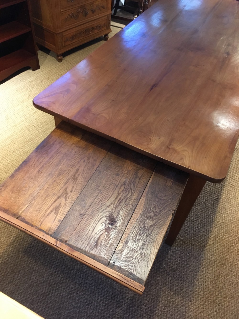 Late 19th century cherrywood farmhouse table  View VI