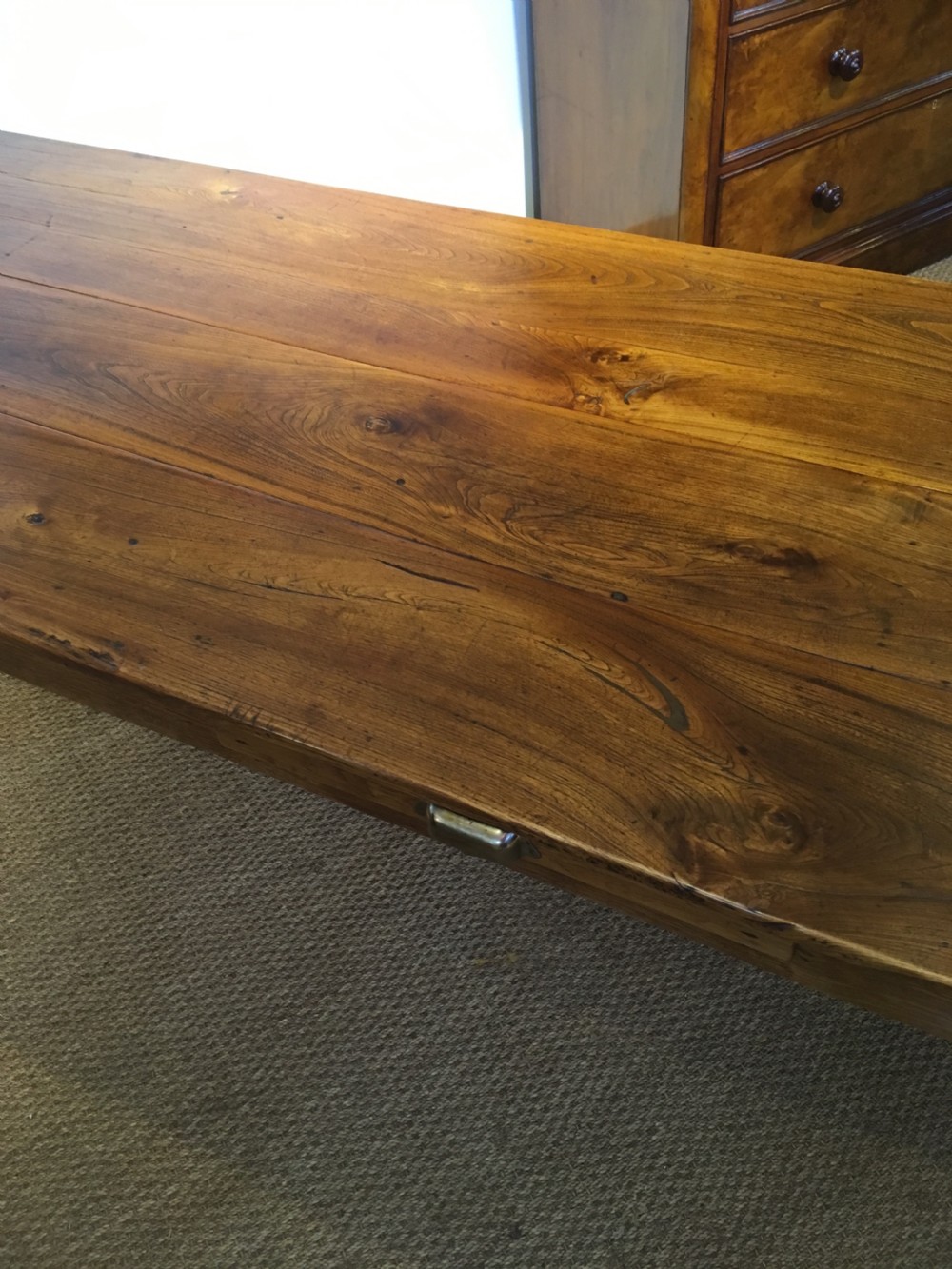 Elm farmhouse table  View IV