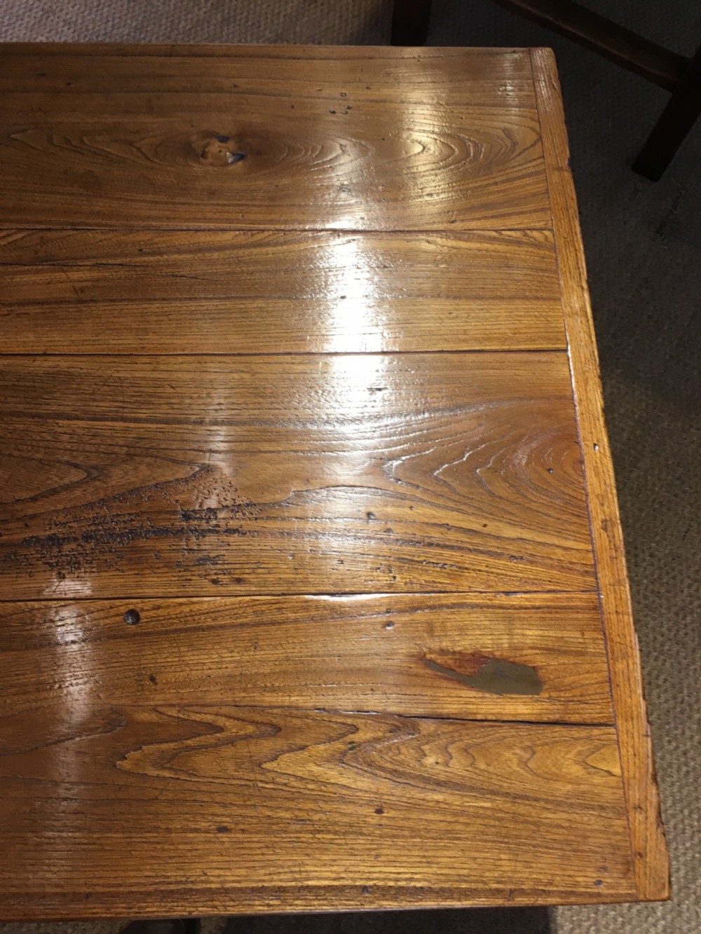 Elm farmhouse table  View VII