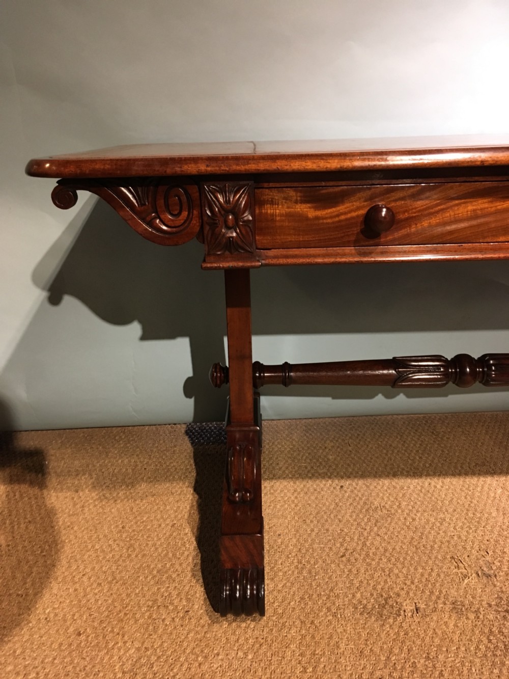 Georgian mahogany writing table  View III