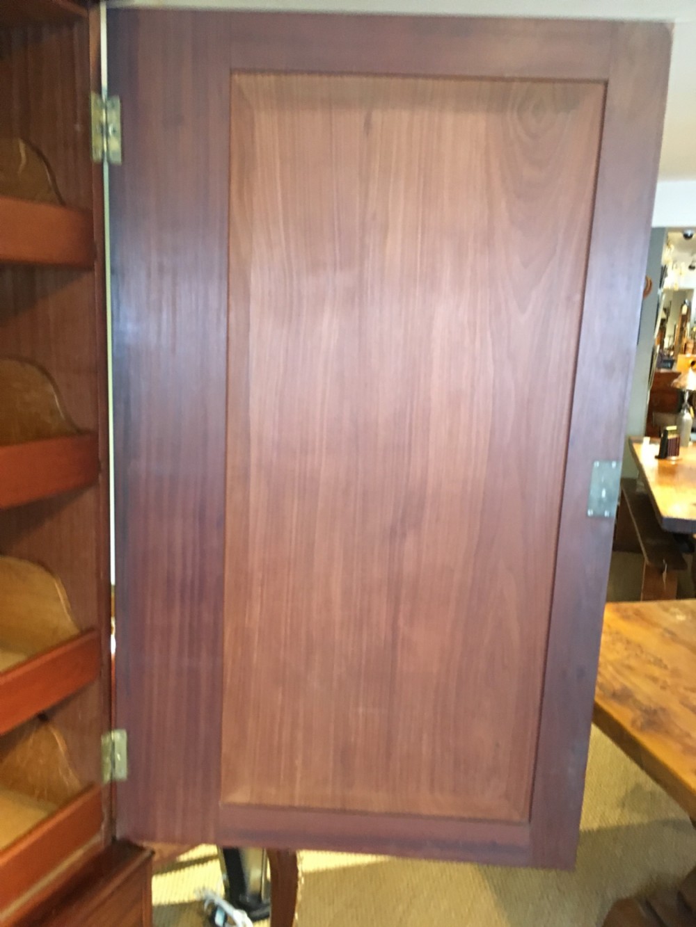 Mahogany linen press  View V