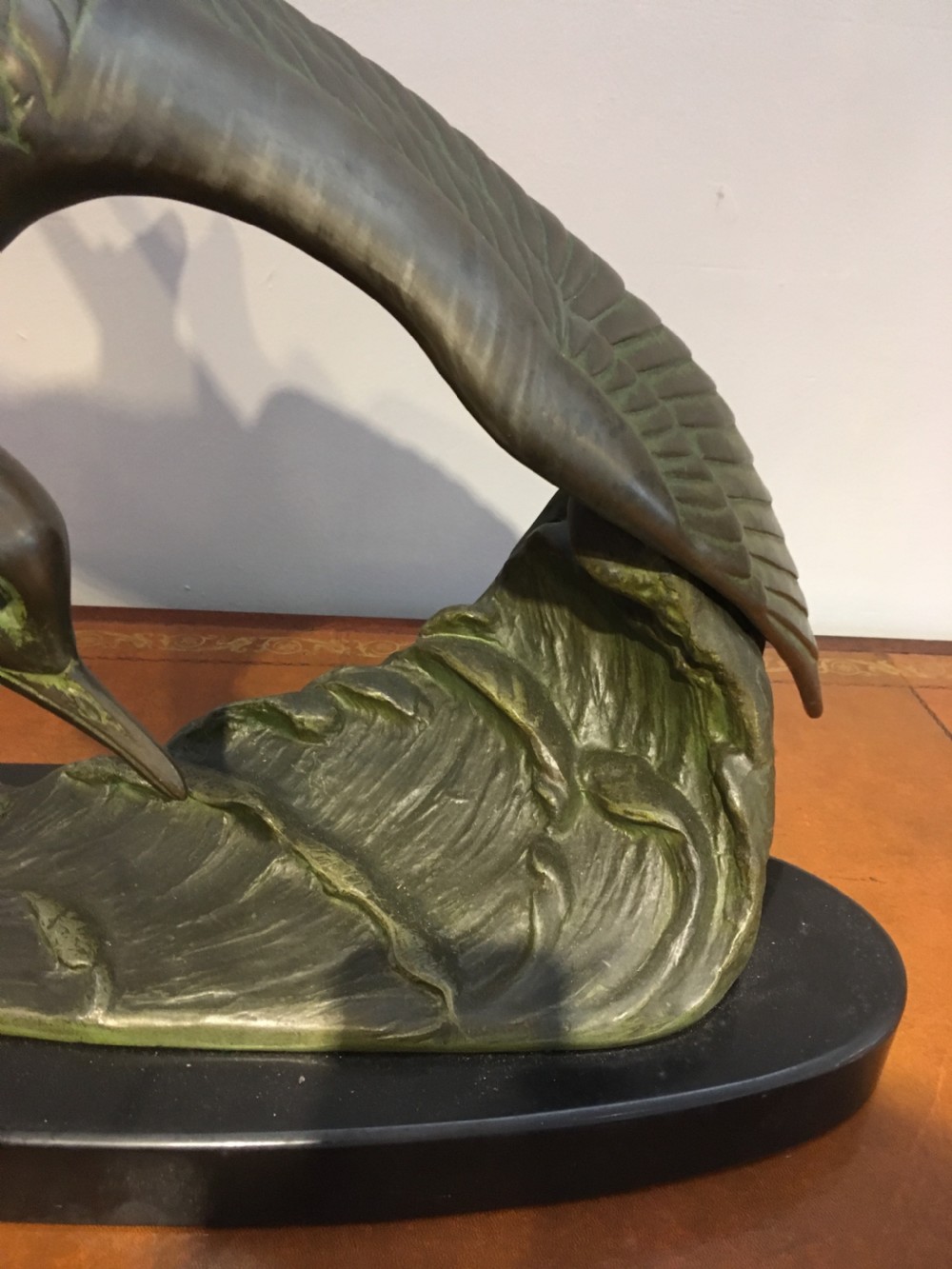 Art Deco spelter seabird by Rochard  View II