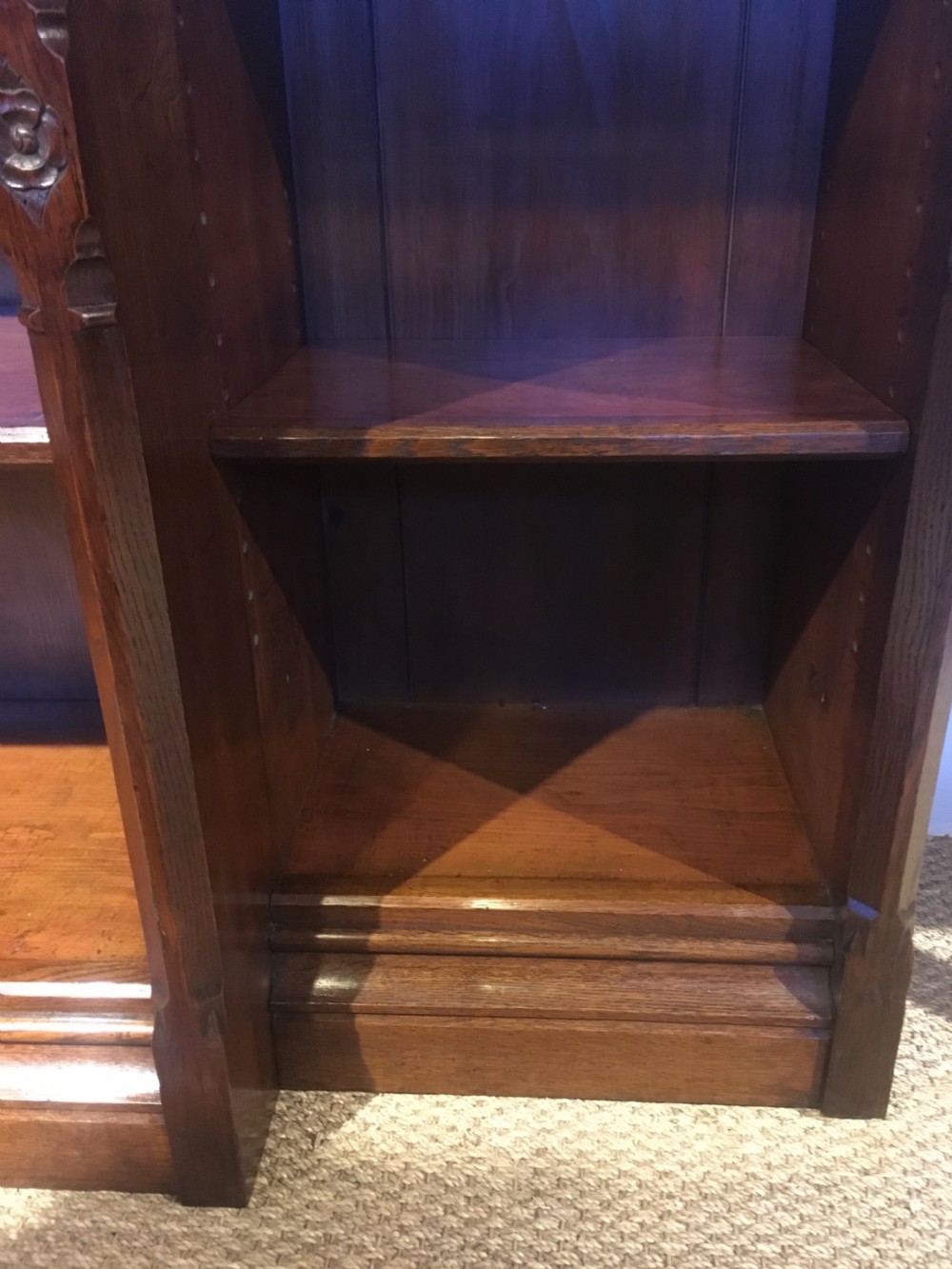 Victorian gothic style breakfront bookcase  View VIII