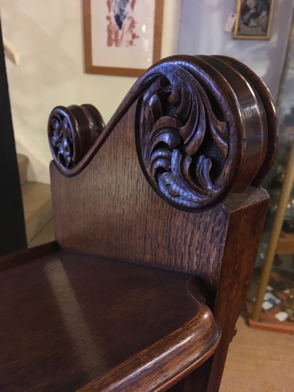 VICTORIAN GOTHIC OAK LECTURN  View III