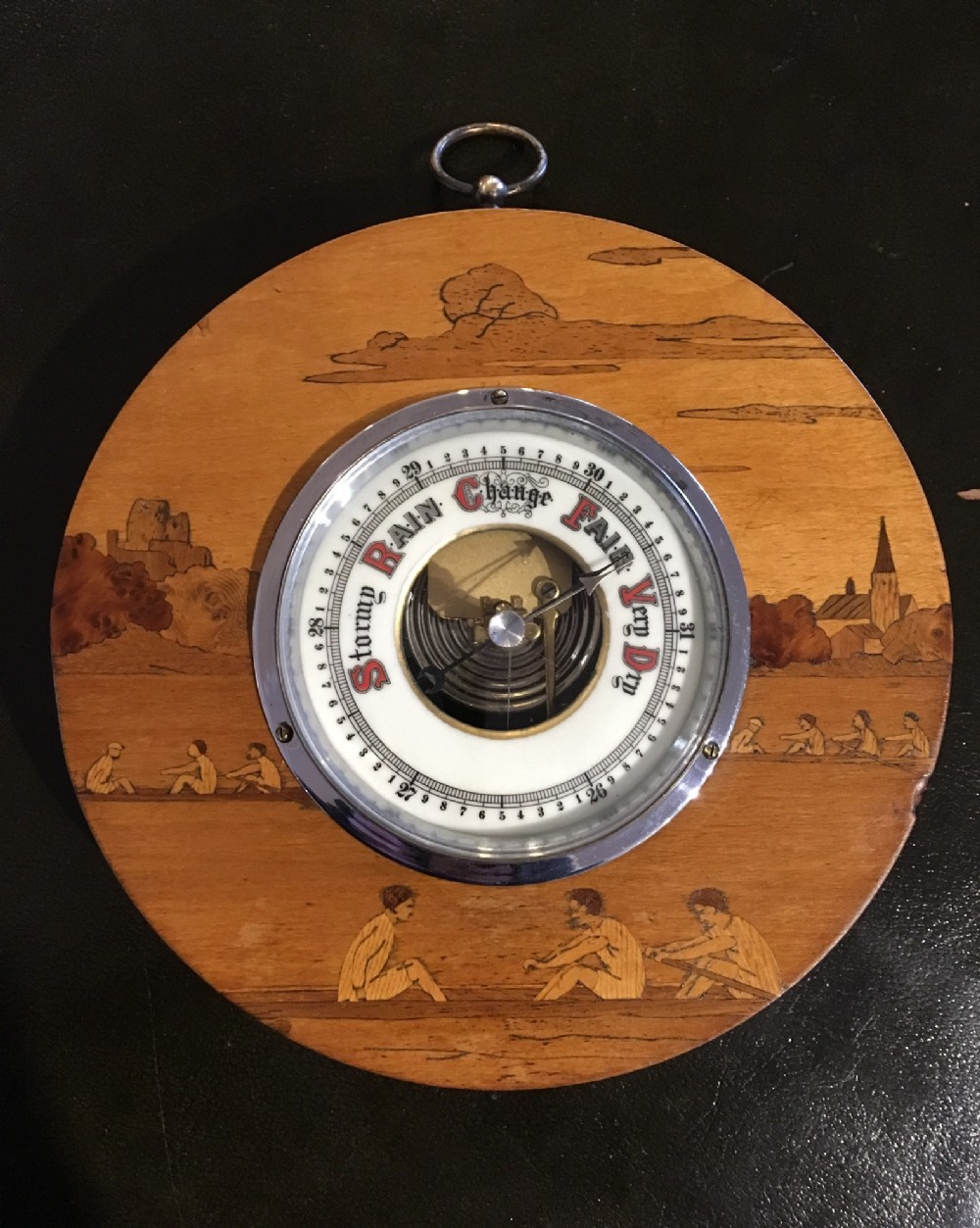 BAROMETER DEPICTING ROWERS