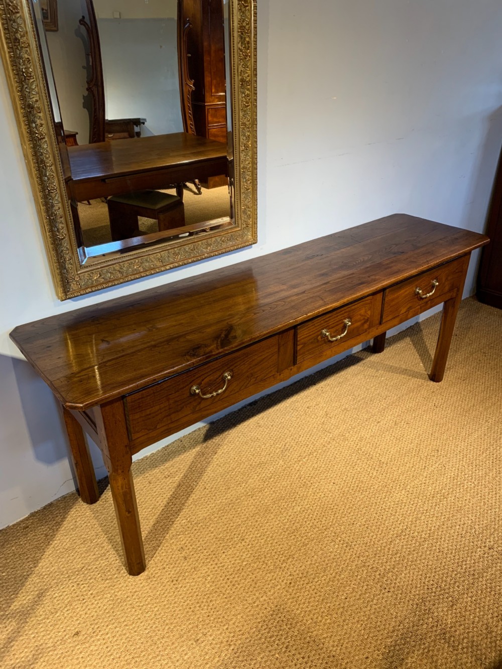 19th chestnut dresser base 