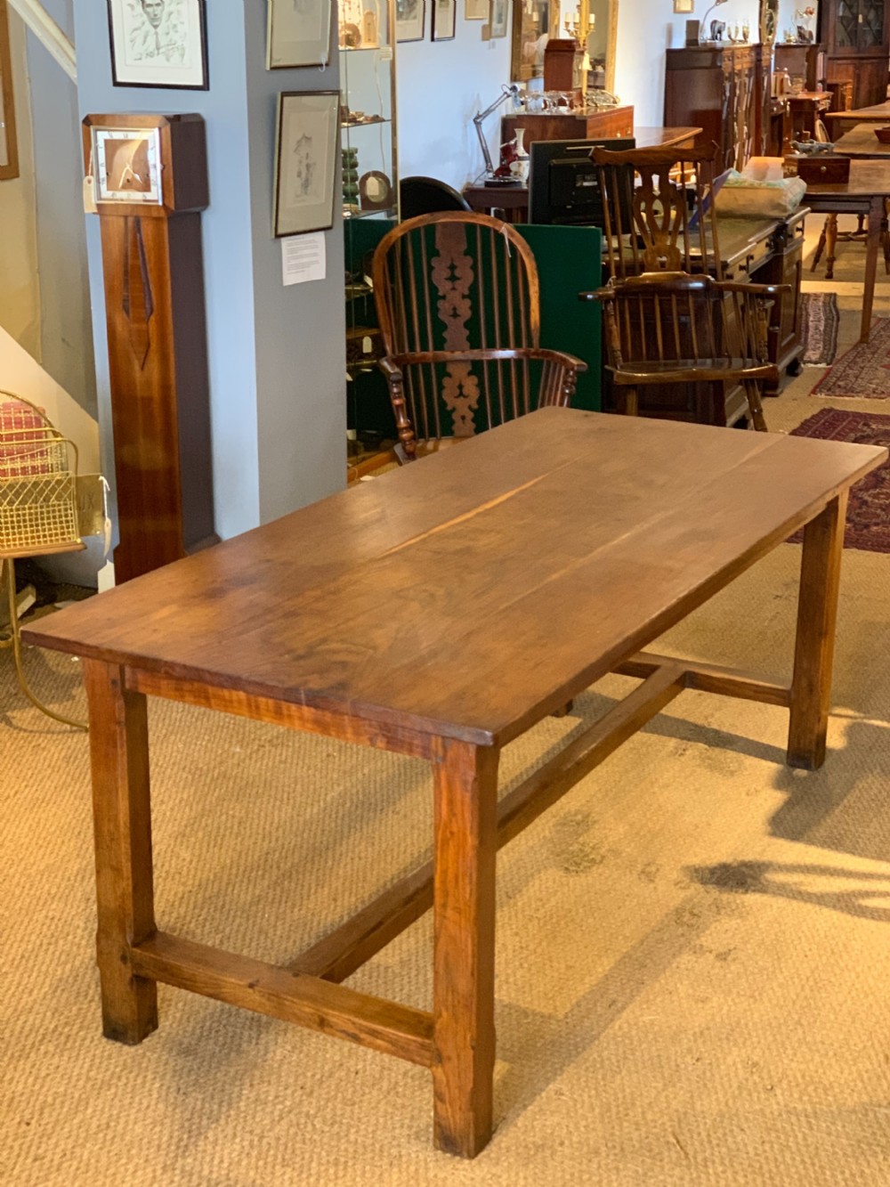 Oak farmhouse table 73 inches  View IV
