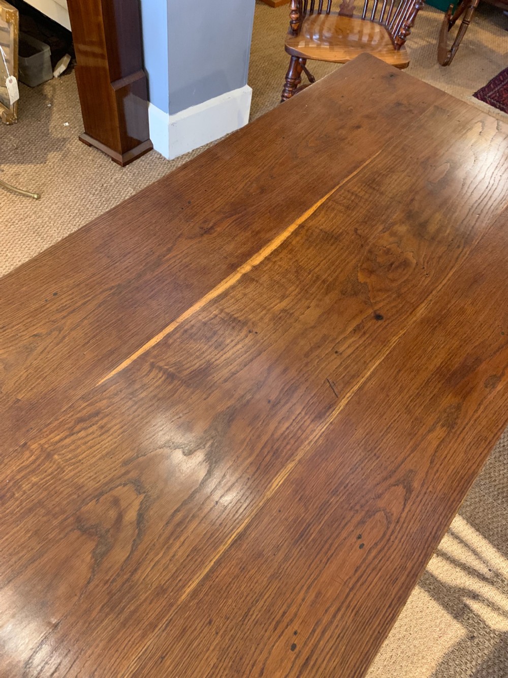 Oak farmhouse table 73 inches  View V
