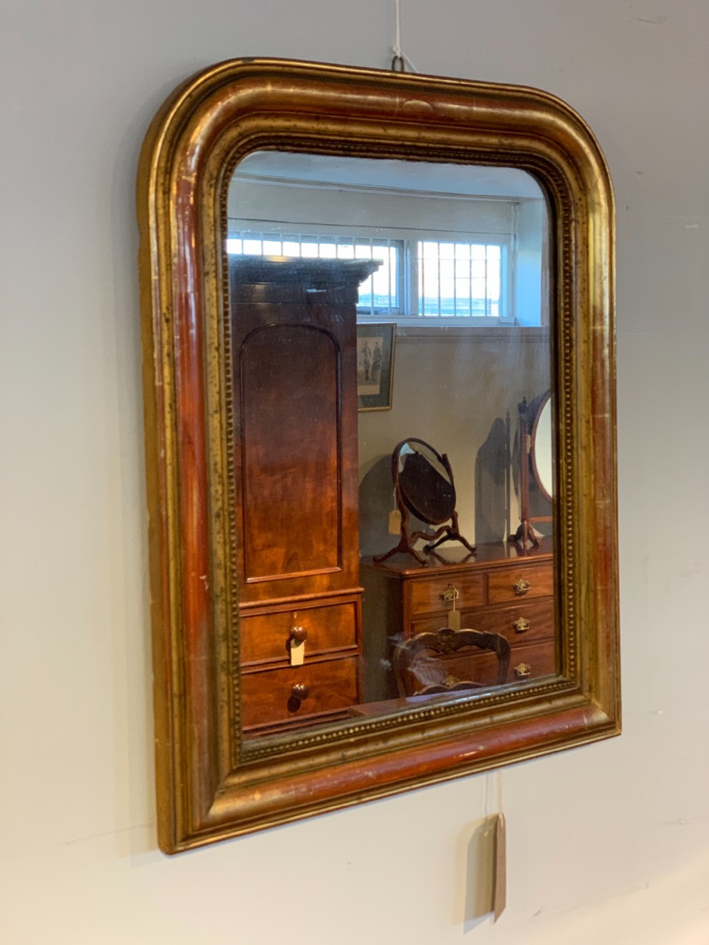 Small antique gilt mirror 25x20 inches View III