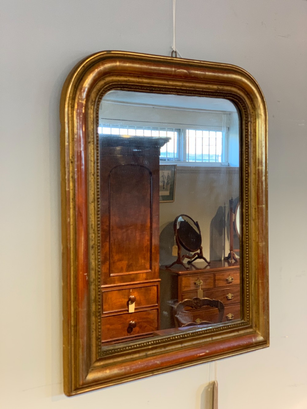 Small antique gilt mirror 25x20 inches View IV