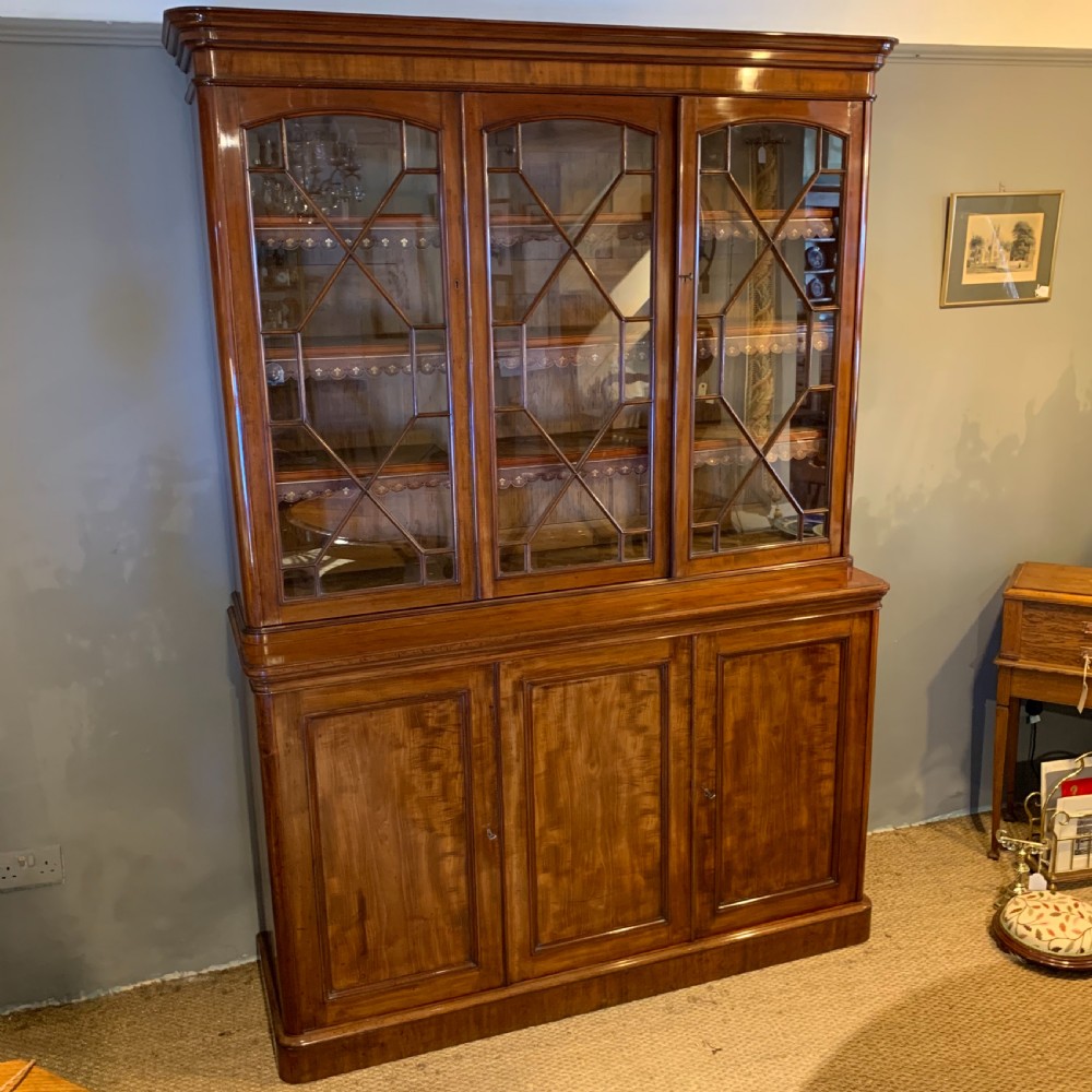 Victorian mahogany library bookcase  View XI