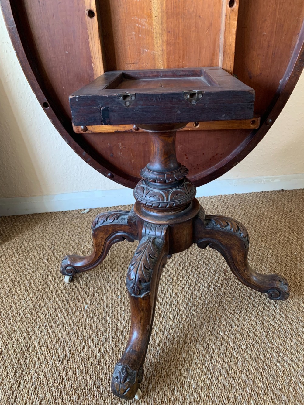 Walnut loo table  View V