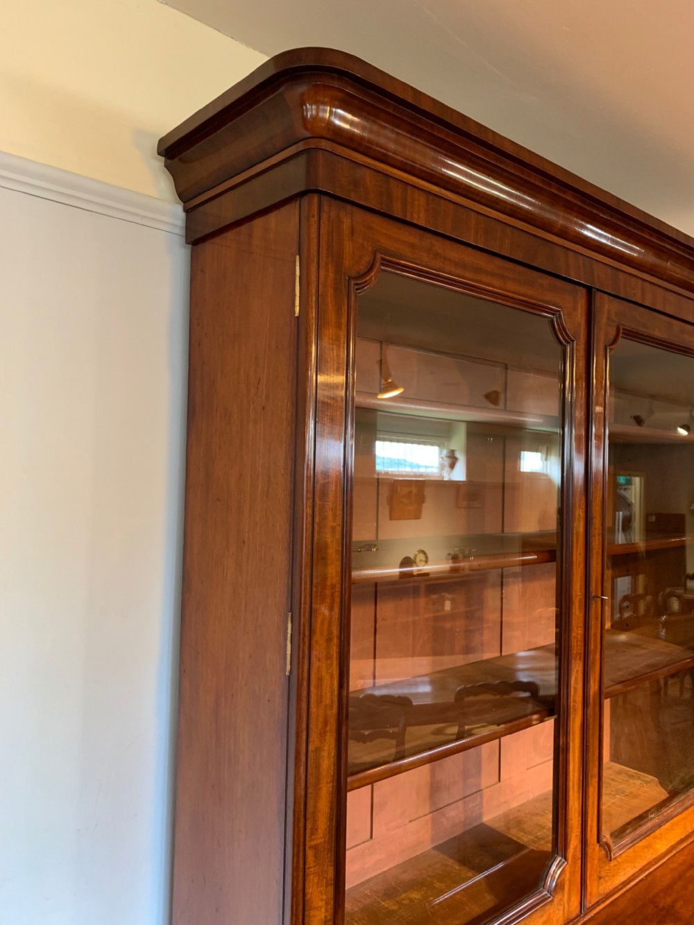Victorian mahogany secretaire bookcase  View V