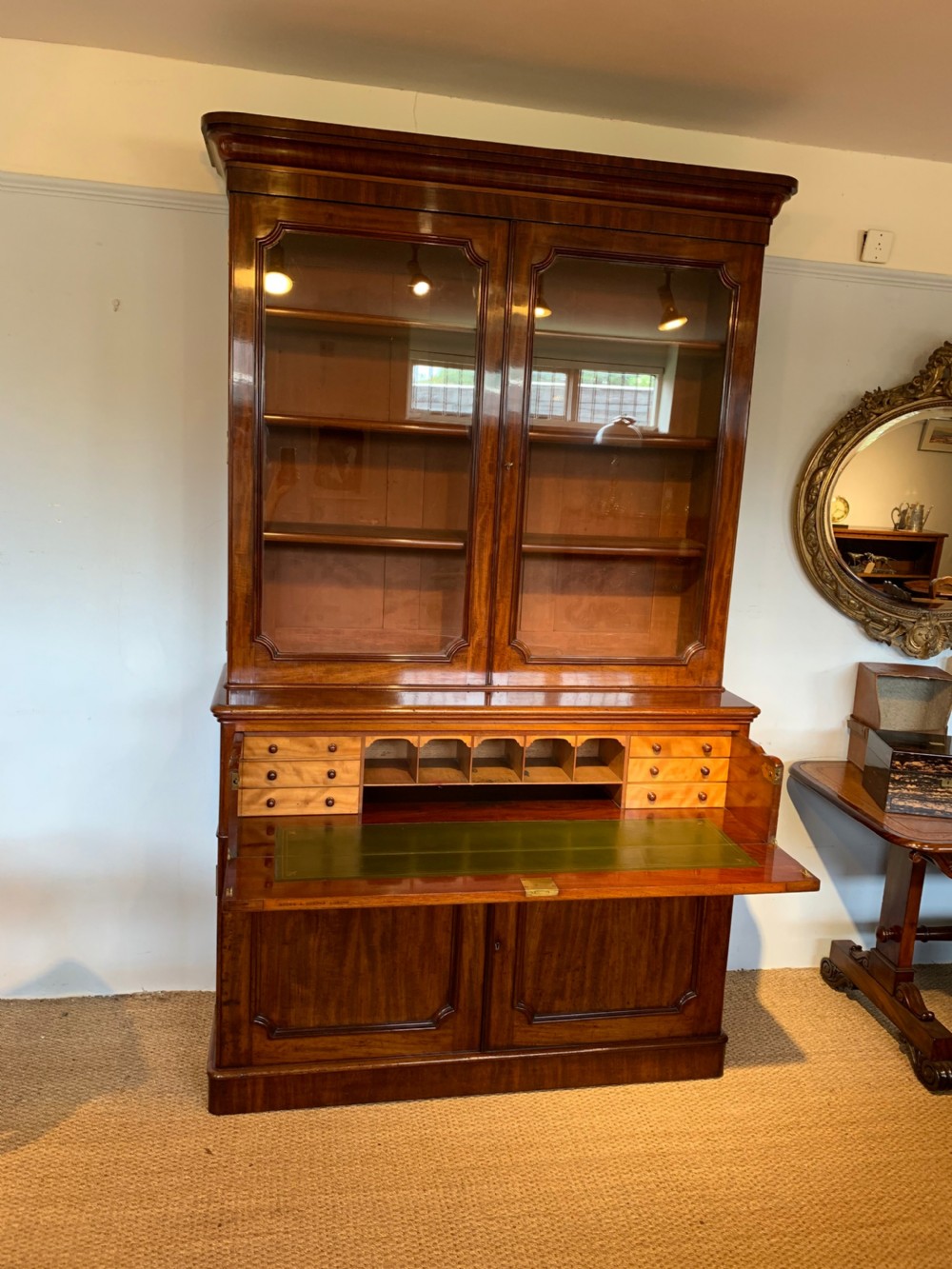 Victorian mahogany secretaire bookcase  View VII